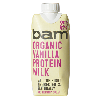 Bam Organic Natural Protein Milk 12x330ml